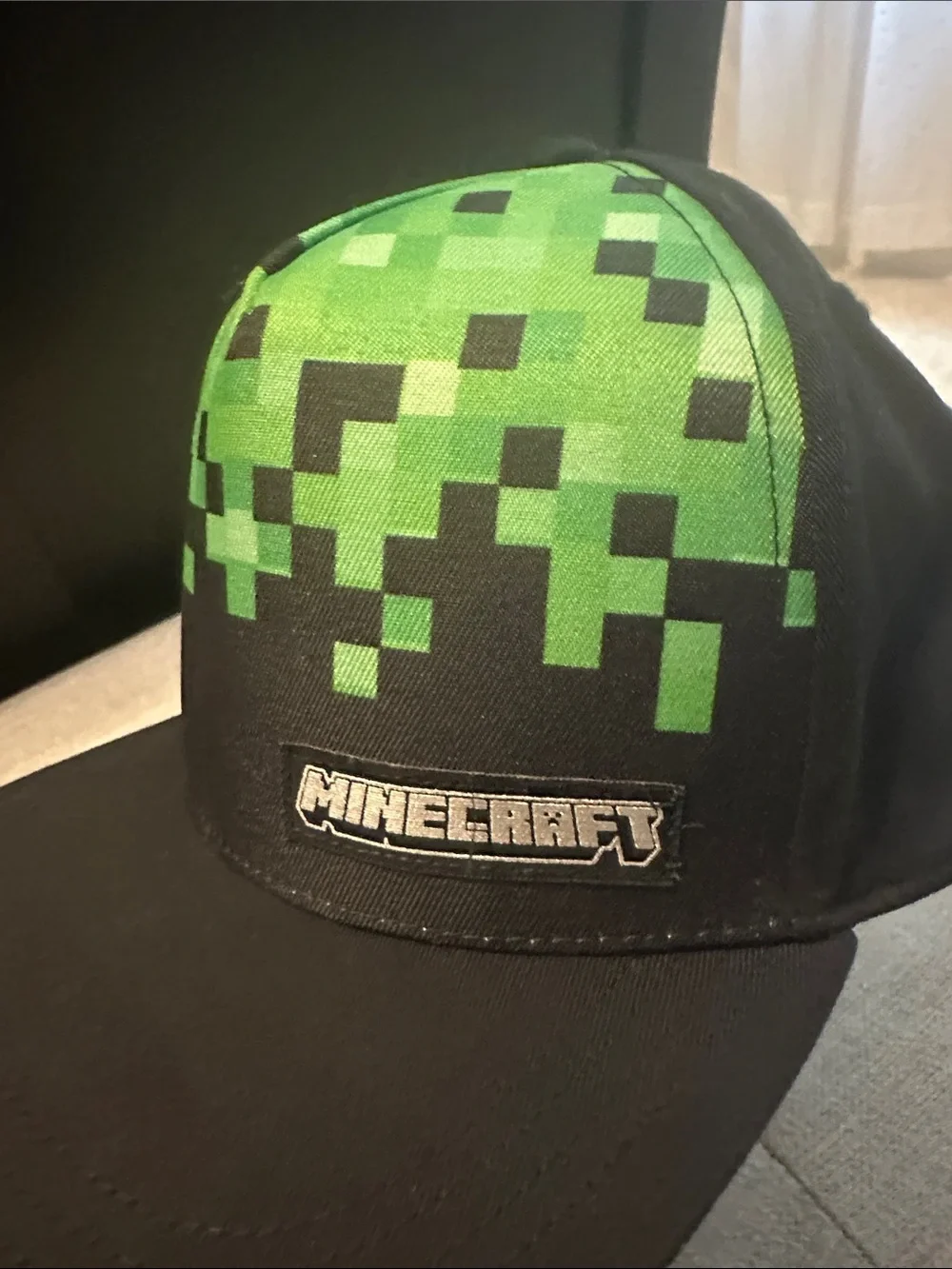 Boys Minecraft straight bill hat.